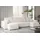 kaiser möbel Ecksofa Sofa U-form Couch U-form stoff Abriamo Ecru Beige