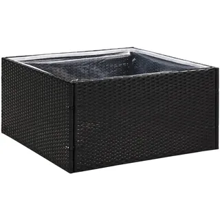 vidaXL Pflanzkübel 80 x 80 x 40 cm Schwarz