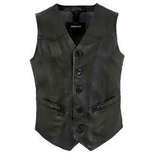 Maddox Lederweste Emilio MADDOX - Herren Lederweste Lammnappa schwarz schwarz 54