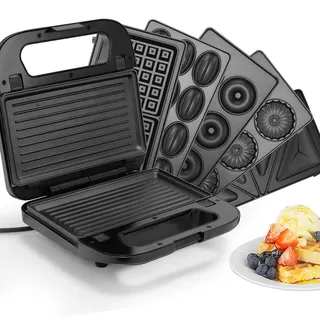 SUPERLEX Multifunktion Sandwichtoaster  6-Typen Set Toaster Waffeleisen Grill