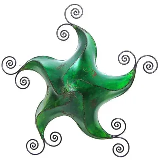 Orientalische Lampe Deckenleuchte Hängelampe marokkanische Deckenlampe Lederlampe STERN Gecko Star 70 cm : grün Farbe: Grün - Grün