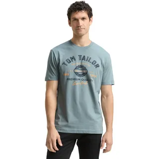 Tom Tailor T-Shirt mit Logoprint mintgrün XL