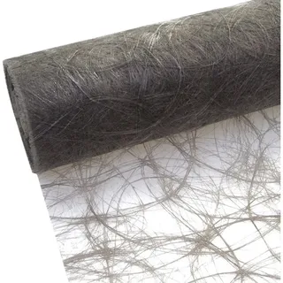 Deko AS Tischläufer Sizoweb Tischläufer - anthrazit-taupe - 30 cm - 25 m + 100 Dekodiaman (1-tlg, 1 Rolle Tischläufer), Strapazierfähig grau