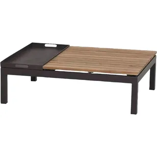 Siena Garden Alvida Gartentisch 102 x 70 x 27,5 cm Braun/Grau