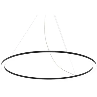 Siteco LED Pendelleuchte Silica 21 Ring-D, Ringunterseite leuchtend, DALI 2, tiefschwarz (RAL 9005) 8420lm 94W