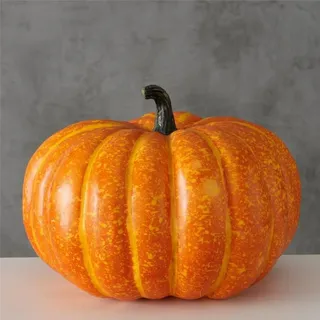 BOLTZE HERBST HALLOWEEN DEKO KÜRBIS HOKKA ORANGE H: 17 CM NEU