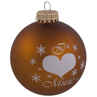 mugesh Weihnachtsbaumkugel Weihnachtskugel Love Music, für Musiker braun