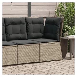 vidaXL Garten-Lounge-Set Ecksofa grau