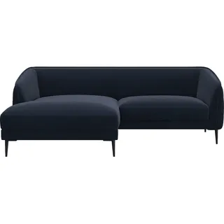 FLEXLUX Ecksofa Belle Designsofa, bequem durch Kaltschaum im Sitz, Skandinavisches Design, In hochwertiger Verarbeitung, B/T 218/149 cm blau