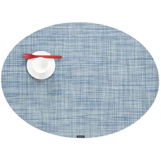 Chilewich, Tischset, Mini Basketweave Tischset Chambray oval (49.50 x 36 cm)