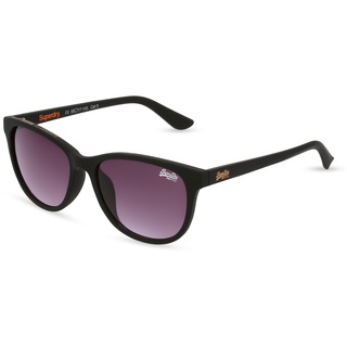 Superdry LIZZIE Damen-Sonnenbrille Vollrand Panto Kunststoff-Gestell, schwarz