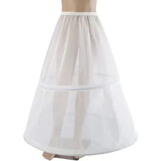 Gothic Petticoat Unterrock Rock m 3 Ringen Hochzeit Rokoko Barock Herzogin weiss