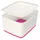 Aufbewahrungsbox 38,5 x 31,8 x 19,8 cm 1-tlg. weiß/pink