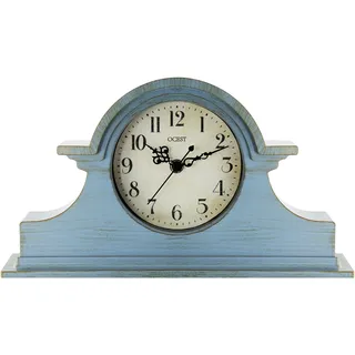 OCEST Kaminuhr, Vintage-Bauernhaus Tischuhr, Napoleon-Schreibtisch-Regal-Uhr, Heim-Tischdekoration Büro Kunst-Schreibtischuhr, Blau
