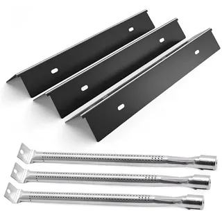 Ersatz-Grillteile für Napoleon Freestyle 365, Legend 365, & Rogue 365 Grills, Porzellan-emaillierte Stahl-Anbratplatten und Edelstahl SS 304 Grillbrenner, 3er-Pack Napoleon-Grillteile