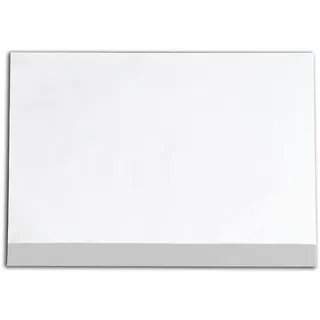 PuK Papier-Schreibtischunterlage Blanko mit Schutzleiste transparent | DIN A2 59,4 x 42 cm Querformat | verleimt | 25 Blatt zum Abreißen Kantenschutz
