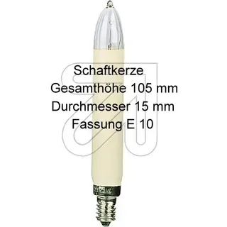 Eltric Schaftkerzen E10 elfenbein 8V/3W 3Stk