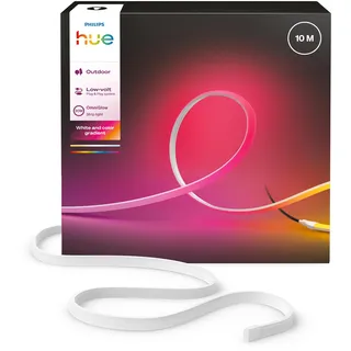 Philips Hue OmniGlow Outdoor LED Lightstrip, 10 m | LED Streifen, Außenbeleuchtung, Gartenbeleuchtung, Farbverlauf, Farbpräzision, Weißlicht, ultrahell, zuschneidbar, Smarthome