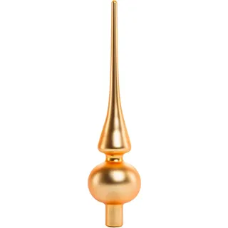 TrendLine Christbaumspitze 26 cm Glas Gold Baumspitze Weihnachtsbaumspitze