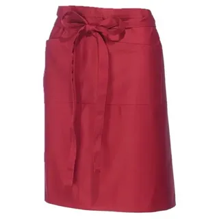 METRO PROFESSIONAL Bistroschürze kurz, Polyester/Baumwolle, 100 x 55 cm, bordaux, 3 Stück