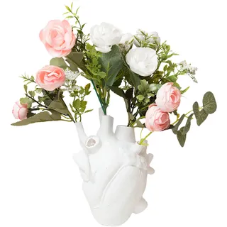 Dekorative Vase Aus Kunstharz Im Modernen Design, 16√ó11cm, Erhältlich In Verschiedenen Farben (weiß, Schwarz, Rot, Gold, Rosa), Ideal Zur Dekoration Von Wohnräumen Und Als Geschenk.