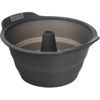 Original Kaiser Inspiration Silikon-Gugelhupfform CrispFlex 24 cm, Gugelhupf Backform rund, hervorragende Antihaft-Eigenschaft, gleichmäßige Bräunung, Schwarz