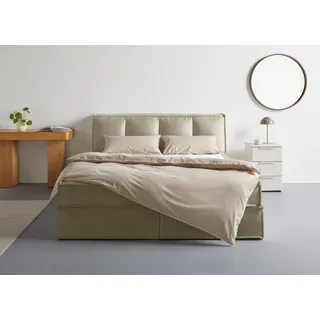 Boxspringbett "Addyson", lila (pearl), B:170cm L:230cm, 100% Polyester, LEGER HOME BY LENA GERCKE, Komplettbetten, Boxspringbett, Boxspringbett inkl. Topper, 2 Matratzen