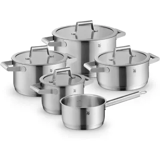 WMF Comfort Line Topfset Induktion 5-Teilig, Kochtopf Set Mit Glasdeckel, Cromar