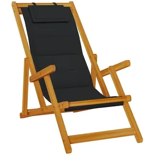 vidaXL Gartenstuhl 20,6 x 61,5 x 96 cm schwarz 1 St.