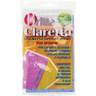 Briancasa PVA-Schwamm Claretta Superabsorber für Verschiedene Oberflächen, 14 x 9 x 1 cm, Mehrfarbig