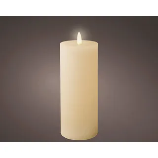 Lumineo LED Wachskerze 19 x 7 cm creme