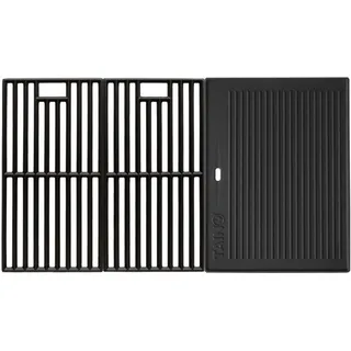 Pro 6+1 Gusseisen Rost Grillplatte Grillrost Zubehör Set Gasgrill Grill - Taino