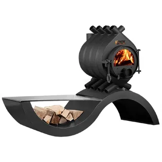 Kanuk® Original 9,5 kW - ohne Seitenverkleidung - Untergestell Wave - Schwarz