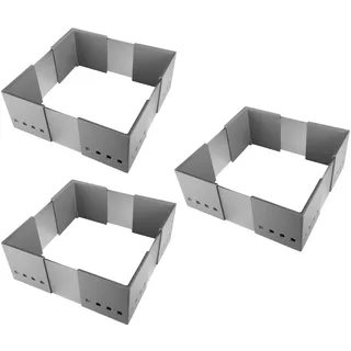 3er Set SO-TECH® CuisioFlex Trennwand Organisationsrahmen Aluminiumgrau/Weiß transluzent