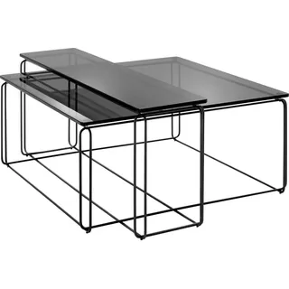 freistil ROLF BENZ Couchtisch freistil 182, individuell zu stellen, in 2 Varianten schwarz 105 cm x 42 cm x 25 cm