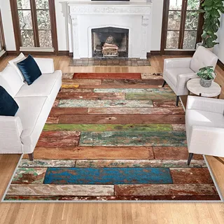 Wohnzimmer Teppich rutschfest Rugs for Living Room Schlafzimmer Carpet Waschbare Esszimmer Büroteppich Großer Teppich Gegend Kurzflor Bettvorleger Teppich für Schlafzimmer Fußmatte 110 x 140 cm