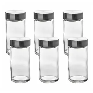 5five simply smart - 6 Gewürzgläser 80ml Edelstahldeckel - 5five