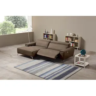 Egoitaliano "Suzette, Designsofa mit hohem Sitzkomfort", mit Recamiere, inkl. 1 elektronischen Relaxfunktion, L-Form grau
