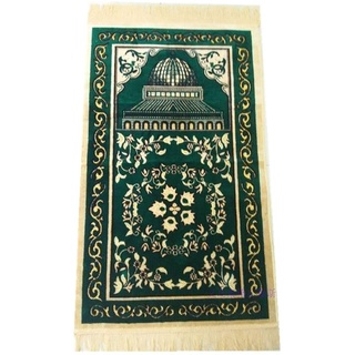 NOBGM Gebetsteppich Islam,Muslimische Teppiche Groß Gebetsteppich Soft Dick Gebets Matte Teppich Imitation Kaschmir,Perfekt für das Gebet im Islam als Geschenk-Idee,Grün