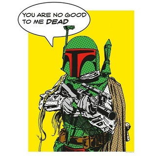 Komar Star Wars Poster Comic Quote Boba Fett  (Star Wars, B x H: 50 x 70 cm)