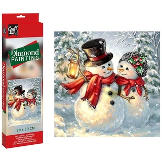 Grafix Diamond Painting Schneemann und Schneefrau 30x30 cm