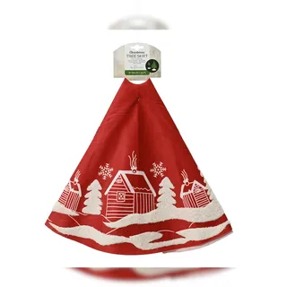 Christmas Decorations 1 Weihnachtsbaumdecke 90cm Unterlage Weihnachtsbaum Abdeckung Christbaumständer Christbaumdecke Weihnachtsbaumkragen Tannenbaum Teppich Decke rot
