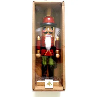 Weihnachtsdeko Nussknacker rot/grün 26 x 8 cm Holz Riffelmacher & Weinberger
