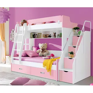 aea Jugendbett Betten Rosa 120 x 190 cm Holz rosa