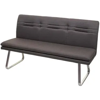 berlinlodge Sitzbank Polsterbank Grau-Braun 160 x 90 x 59 cm