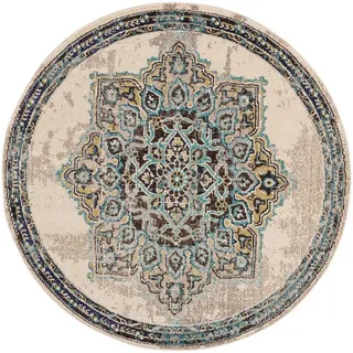 benuta nest Teppich Casa ø 120 cm rund - Teppich im Used-Look