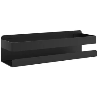 vidaXL Duschablage Mattschwarz 23x6,5x6 cm Gebürsteter Edelstahl 304