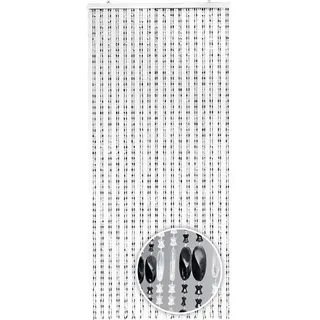 Kobolo Türvorhang Perlenvorhang Vorhang PEARL 100x230 cm, Einfache Montage (1 St), Ösen, 80 Stränge schwarz