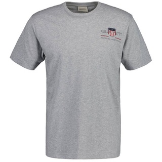 Gant T-Shirt Herren T-Shirt - REG ARCHIVE SHIELD EMB, Rundhals grau 3XL