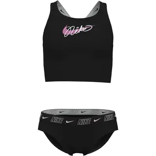 Nike LOGO TAPE Bikini Set Mädchen in black, Größe 158/164 - schwarz